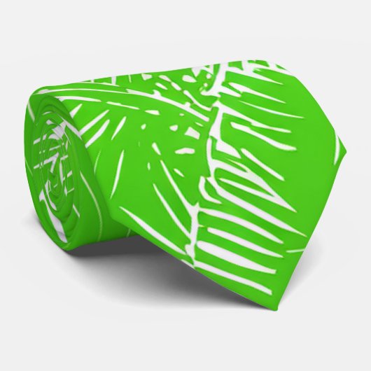 審美的グリーンパーム離れツリー熱帯夏 ネクタイ (ロール)