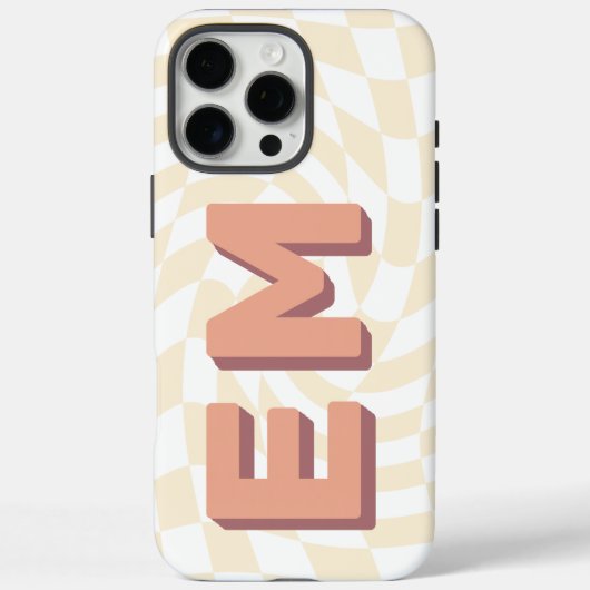 審美的チェッカーボードトレンディーモノグラム Case-Mate iPhoneケース (裏面)