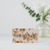 審美的ニュートラルゴールデンフローラ名刺 名刺 (スタンド正面)