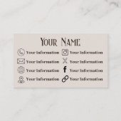 審美的ニュートラルゴールデンフローラ名刺 名刺 (裏面)