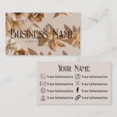 審美的ニュートラルゴールデンフローラ名刺 名刺 (正面/裏面)