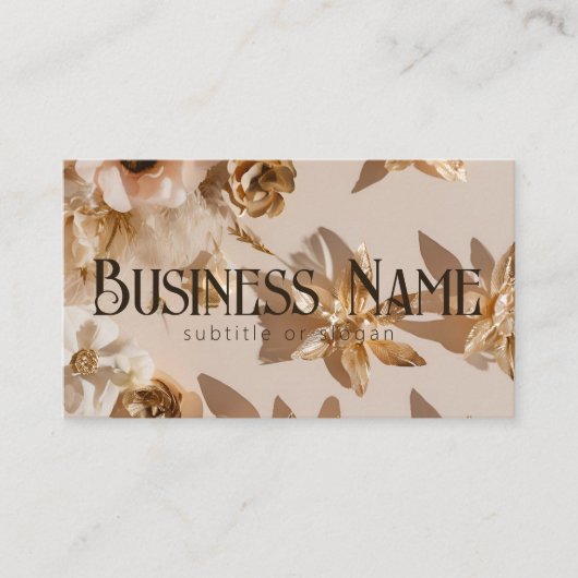 審美的ニュートラルゴールデンフローラ名刺 名刺 (正面)