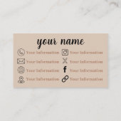 審美的ニュートラルフローラ名刺 名刺 (裏面)