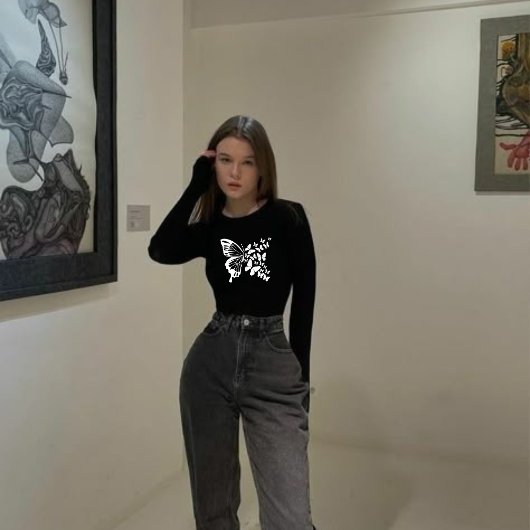 審美的バタフライミニマリスト分散Tシャツ Tシャツ