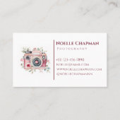 審美的ピエレガントンク芸術的クフローラソフトマーブル 名刺 (裏面)