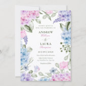 審美的フローラアジサイ結婚ズ 招待状 (裏面)