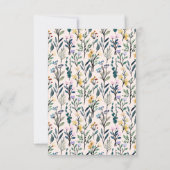 審美的フローラハンドスク書リックメッセージ サンキューカード (裏面)