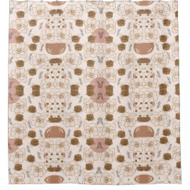 審美的フローラマーブシャワーカーテン シャワーカーテン