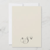 審美的フローラ庭園の結婚式アーチ 招待状 (裏面)