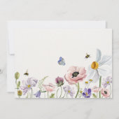 審美的フローラ開花ミツバチブライダルシャワー 招待状 (裏面)