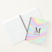 審美的ホログラフィックモノグラム名 ノートブック (内部)