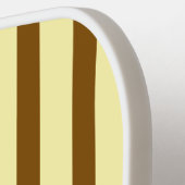 審美的ミディアムブラウンストライプボールのパドル ピックルボールラケット (左詳細)