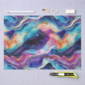 審美的モダンカラフルレインボー瑪瑙グリッター 薄葉紙 (クラフト)