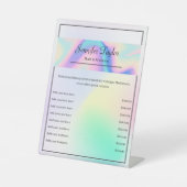 審美的モダンホログラフィック勾配ミニマル 台座サイン (正面)