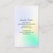 審美的モダンホログラフィック勾配ミニマル 名刺 (裏面)