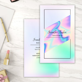 審美的モダンホログラフィック勾配ミニマル 名刺