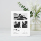 審美的モダン写真の結婚コラージュ ポストカード (スタンド正面)