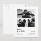 審美的モダン写真の結婚コラージュ ポストカード (正面/裏面)