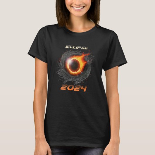審美的太陽の皆既食2024 Tシャツ (正面)