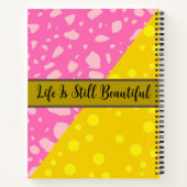 審美的金ゴールドピンクカラー – イニシャル名モノグラム ノートブック (裏面)