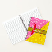 審美的金ゴールドピンクカラー – イニシャル名モノグラム ノートブック (内部)