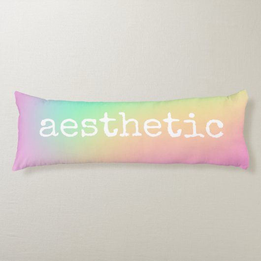 "審美的"ソフト角柱状レインボーグラデーション ボディピロー (正面)