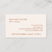 審美的QRコード小さな名刺 名刺 (裏面)