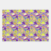 審美的Y2K異常トリップ（幻覚体験）のようなサイケデリック ラッピングペーパーシート (正面3)