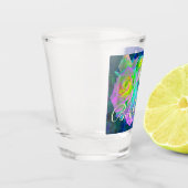 審美虹色の真珠のようなバラは幸せになる ショットグラス (左)