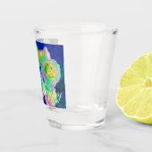 審美虹色の真珠のようなバラは幸せになる ショットグラス (右)