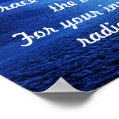 審美風景ダークブルーやる気を起こさせる ポスター (角)