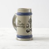寮のステインのカトリック教のマグ ビールジョッキ (正面左)