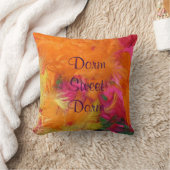 寮の甘い寮16"正方形の枕オレンジピンク クッション (ブランケット)