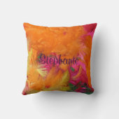 寮の甘い寮16"正方形の枕オレンジピンク クッション (裏面)