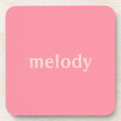 寮モダン室ピンクの名前 コースター (正面)