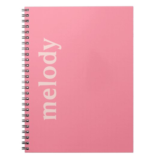 寮モダン室ピンクの名前 ノートブック (正面)