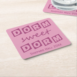 "寮甘い寮"のカスタムな寮のパーティーのコースター スクエアペーパーコースター