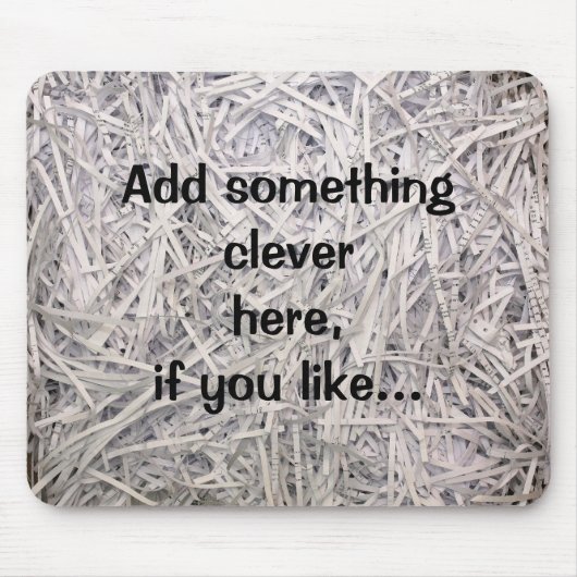 寸断された紙 マウスパッド (正面)