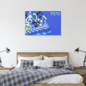 寸法こうもりバー(ユダヤ教の)バル・ミツバーサインインボード キャンバスプリント (インサイチュ (寝室))