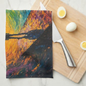 寸法のエッジ キッチンタオル (四つ折り)