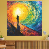 寸法のエッジ キャンバスプリント (インサイチュ (リビング))