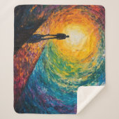 寸法のエッジ シェルパブランケット (正面)