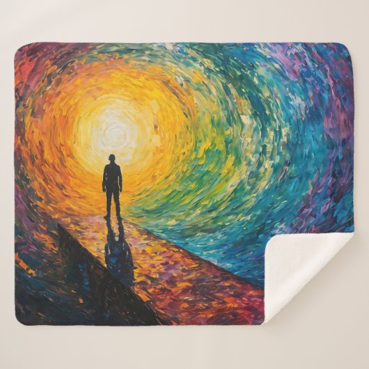 寸法のエッジ シェルパブランケット (正面(横))