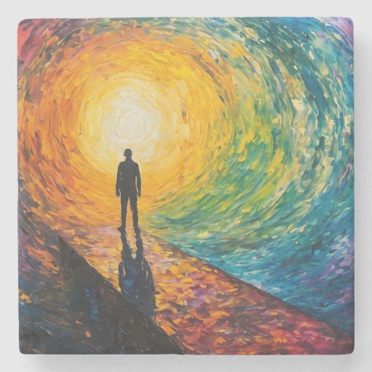 寸法のエッジ ストーンコースター (正面)