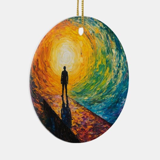 寸法のエッジ セラミックオーナメント (右)