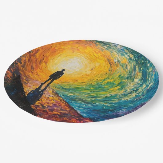 寸法のエッジ ペーパープレート (アングル)