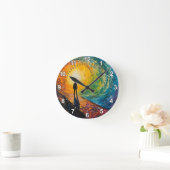 寸法のエッジ ラウンド壁時計 (ホーム)