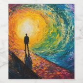 寸法のエッジ ワインラベル (シングルラベル)