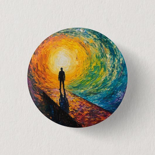 寸法のエッジ 缶バッジ (正面)