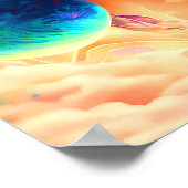 寸法の子 – カラフル女性壁芸術プリント ポスター (角)